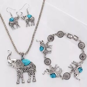 Turquoise Elephant Set!